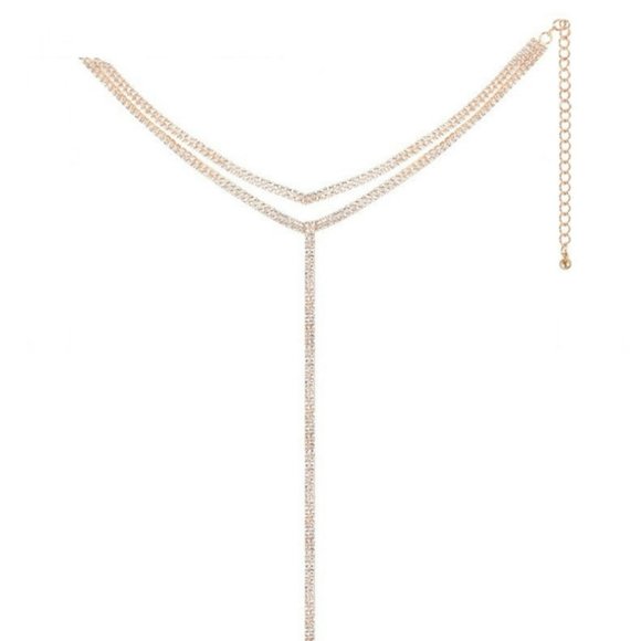 🌸 Gold Double Long Necklace - Picture 2 of 4